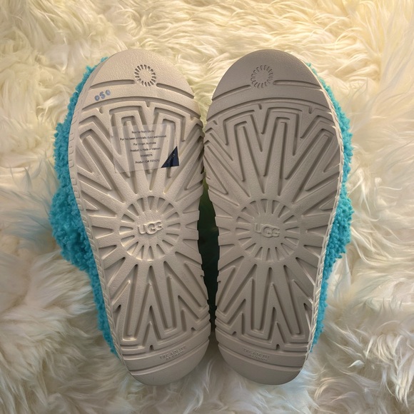 Ugg Oh Fluffita Strappy Sandal Slipper Slides, Green Size 9 - Picture 9 of 9